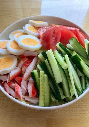 簡単⭐️酢醤油ダレの🧡冷やし中華-レシピのメイン写真