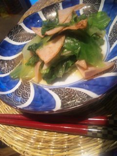 超簡単!レタス&ハム炒め-レシピのメイン写真