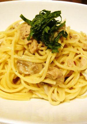 和風？梅こぶ茶のツナきのこパスタ♪-レシピのメイン写真