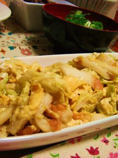キャベツとちくわの卵炒め-レシピのメイン写真