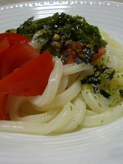 めかぶトマトの冷製うどん-レシピのメイン写真