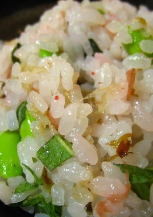 梅＋枝豆＋ごはん＝さっぱり混ぜごはん！-レシピのメイン写真
