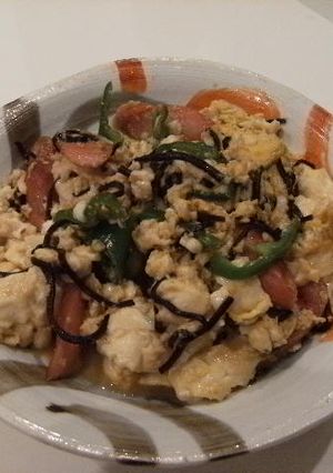 ピーマンと豆腐の塩昆布チャンプルー？？-レシピのメイン写真