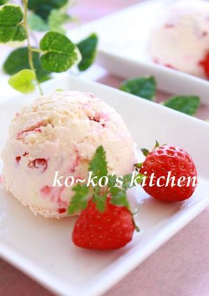 濃厚☆苺のなめらかレアチーズアイス-レシピのメイン写真