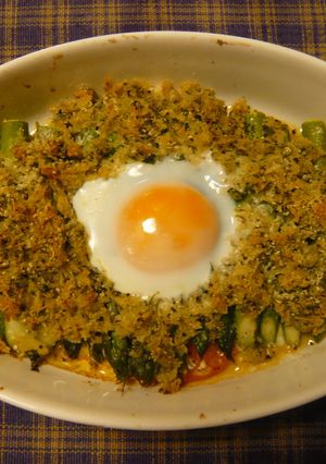 アスパラガスのハーブパン粉焼きwith卵-レシピのメイン写真