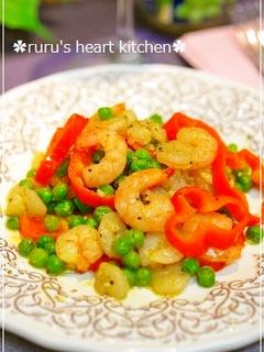 ✿小エビとグリンピースのバジル炒め✿-レシピのメイン写真