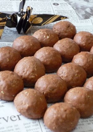 卵なし☆胡麻チョコボーロ-レシピのメイン写真