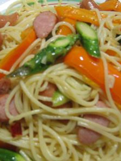 ソーセージの入った春パスタ-レシピのメイン写真
