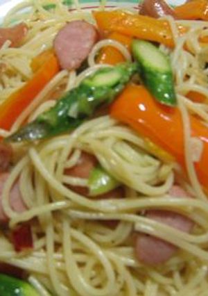 ソーセージの入った春パスタ-レシピのメイン写真