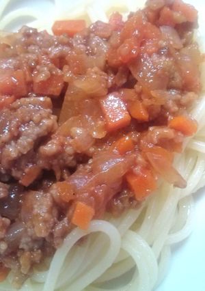 ケチャップで作る♪ミートソーススパ-レシピのメイン写真