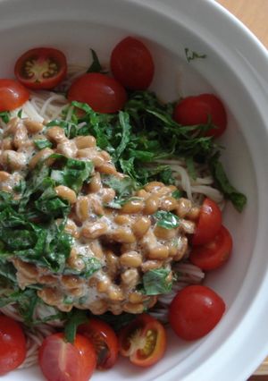 彼でも作れる♪ねばねば納豆そうめん-レシピのメイン写真