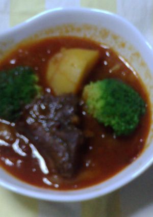 圧力鍋で牛すね肉のトマト煮込み-レシピのメイン写真