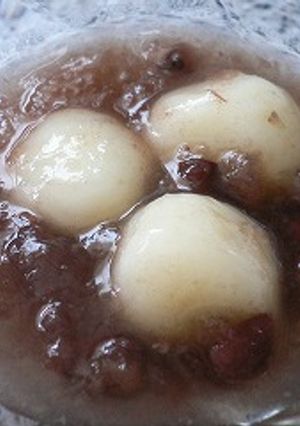 もっちりつるん☆冷たい白玉ぜんざい-レシピのメイン写真