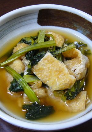 小松菜とお揚げのさっと煮-レシピのメイン写真