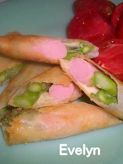 魚肉ソーセージとアスパラの春巻き-レシピのメイン写真