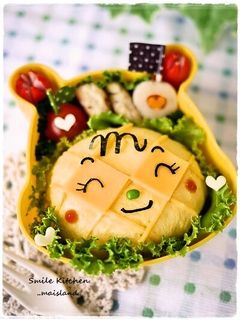 メロンパンナおむらいす*キャラ弁-レシピのメイン写真