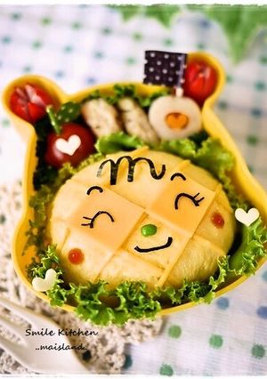 メロンパンナおむらいす＊キャラ弁-レシピのメイン写真