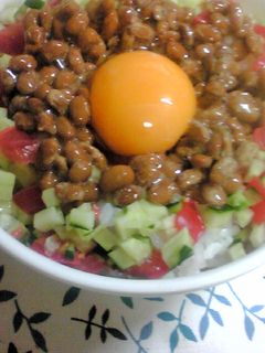 カラフル納豆丼-レシピのメイン写真