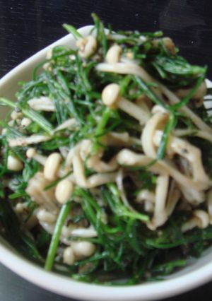 ☆おかひじきとえのきの胡麻和え☆-レシピのメイン写真