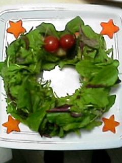 簡単★クリスマスリース風サラダ★-レシピのメイン写真