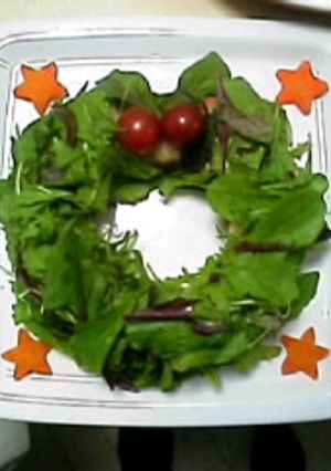 簡単★クリスマスリース風サラダ★-レシピのメイン写真