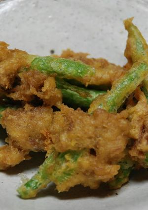 いんげんとツナのかき揚げ♪カレー風味♪-レシピのメイン写真