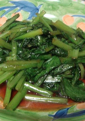 野菜嫌いな旦那も（笑）小松菜ごま油炒め-レシピのメイン写真