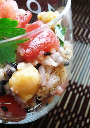 栄養満点！雑穀と豆のサラダ♪-レシピのメイン写真