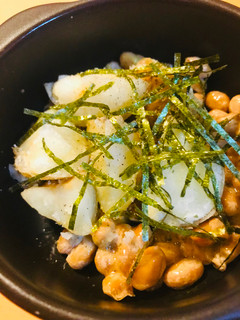 毎日の納豆●塩茹でポテト添え-レシピのメイン写真