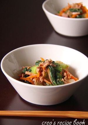 青梗菜とツナのごまポン酢和え-レシピのメイン写真