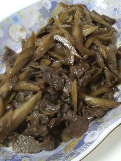 牛肉とごぼうの甘辛炒め-レシピのメイン写真