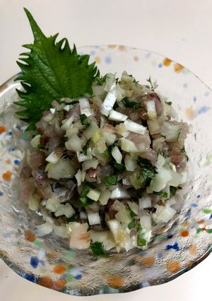 アジの刺し身で作る！アジのたたき-レシピのメイン写真