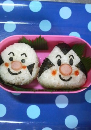 キャラ弁☆おむすびまんとこむすびまん-レシピのメイン写真