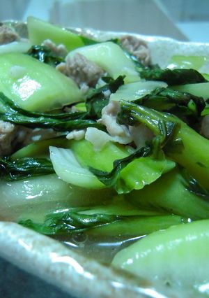 チンゲン菜と豚肉の中華風炒め-レシピのメイン写真