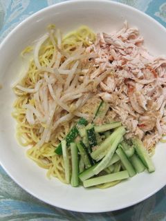 簡単!胡麻ダレの棒々鶏風冷やし中華-レシピのメイン写真