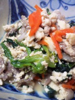豆腐と豚肉のにんにく醤油炒め-レシピのメイン写真