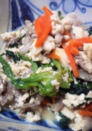 豆腐と豚肉のにんにく醤油炒め-レシピのメイン写真