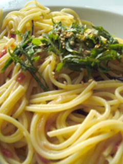 さっぱりおいしい☆梅バターの和風パスタ-レシピのメイン写真