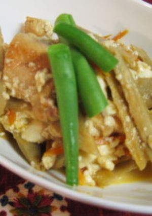 鶏ゴボウの炒り豆腐-レシピのメイン写真
