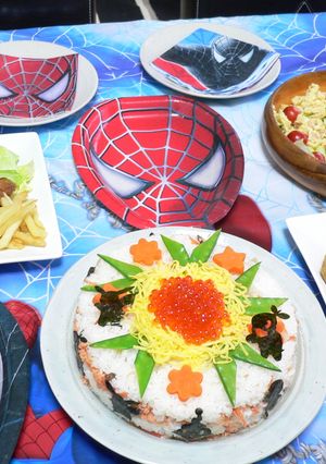 子供の誕生日に♪ちらし寿司ケーキ♪-レシピのメイン写真