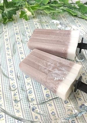 材料2つ♪2層に分かれる小豆ミルクアイス-レシピのメイン写真