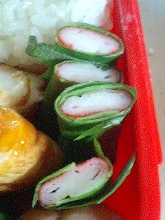 超簡単しそ巻きかにかま お弁当に♪-レシピのメイン写真