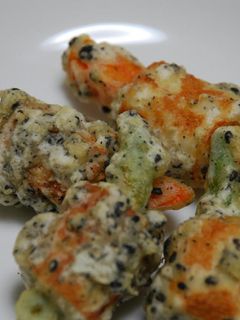 ≪お弁当に≫ちくわと野菜のゴマ天ぷら-レシピのメイン写真