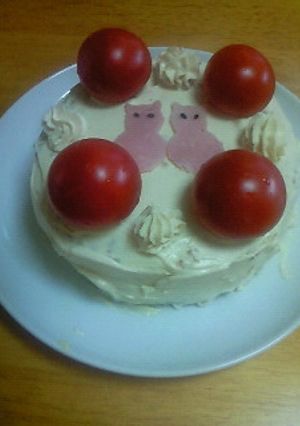 猫まんまｄｅライスケーキ　父の日にいかが-レシピのメイン写真