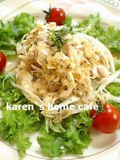 ササミサラダ×ワサビドレッシング-レシピのメイン写真