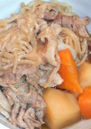 豚こま肉としらたき no うち肉じゃが-レシピのメイン写真