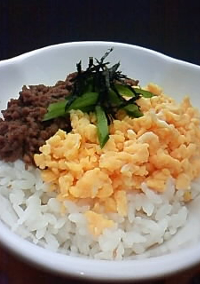 しっとり〜なそぼろ丼（そぼろご飯）-レシピのメイン写真