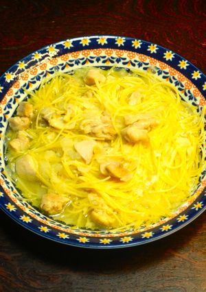 鶏肉のスープパスタ・簡単ワン鍋・温まる！-レシピのメイン写真