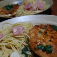 豆腐ハンバーグ∞大葉あんかけソース∞