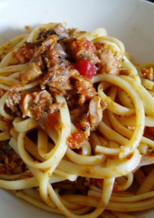ｻﾝﾏのﾄﾏﾄｿｰｽﾊﾟｽﾀ♪-レシピのメイン写真